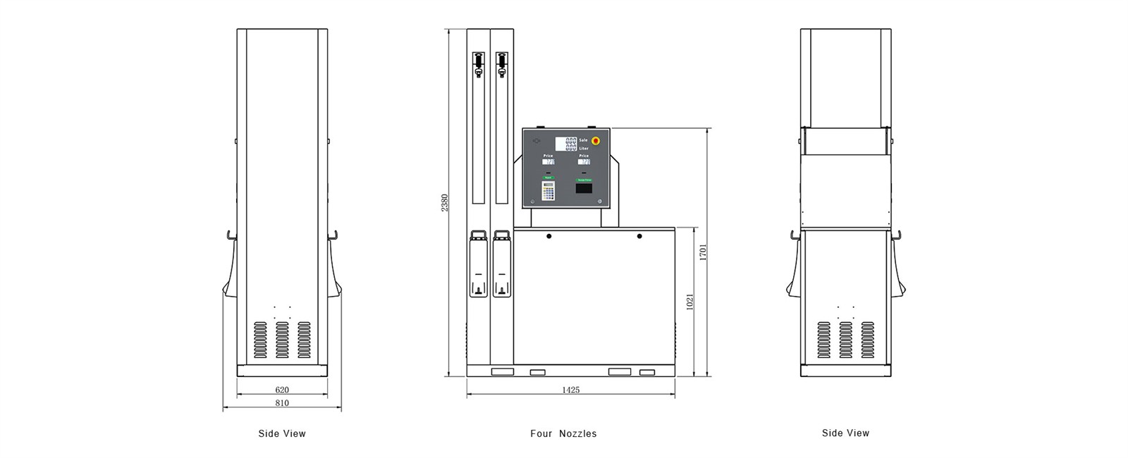 fuel dispenser size fuel dispenser size
